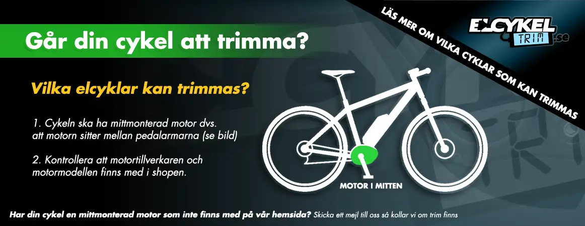 Vilka elcyklar kan trimmas?