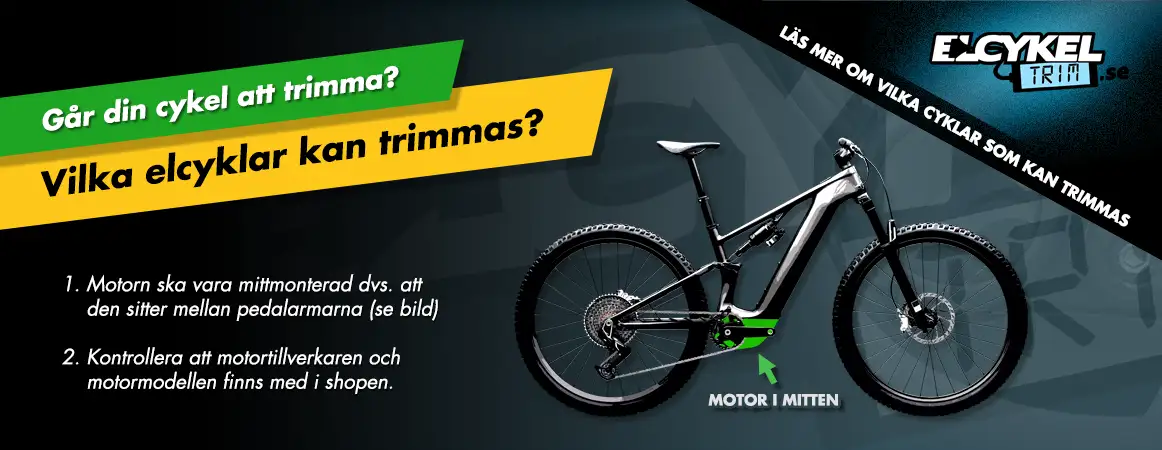 Vilka elcyklar kan trimmas?