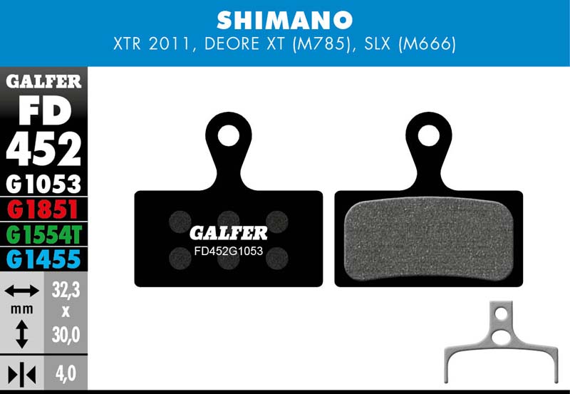 Galfer Bromsbelgg (E-BIKE, Standard) Shimano XTR - SLX