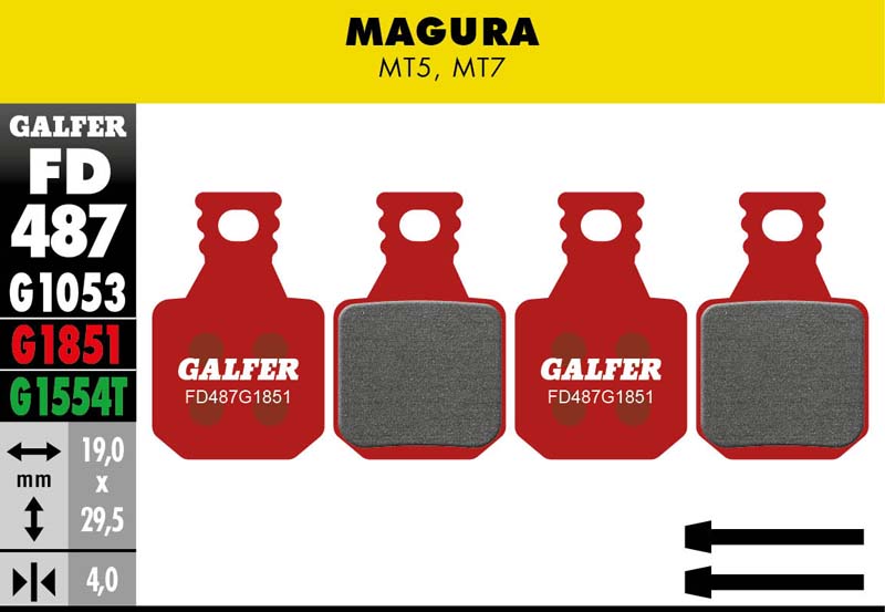 Galfer Bromsbelgg (E-BIKE, Advanced) Magura MT5 - MT7