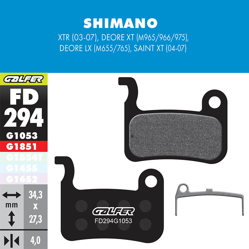 bild på Bromsbelägg (E-BIKE, Standard) Shimano Deore XT från Galfer