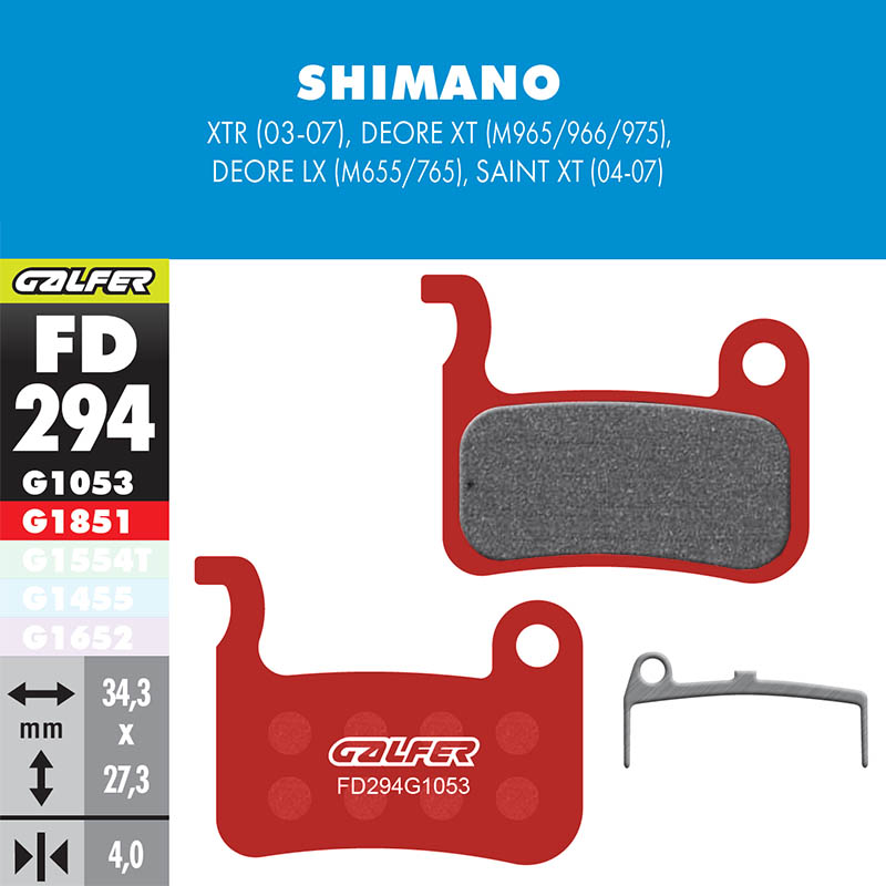 bild på Bromsbelägg (E-BIKE, Advanced) Shimano Deore XT från Galfer